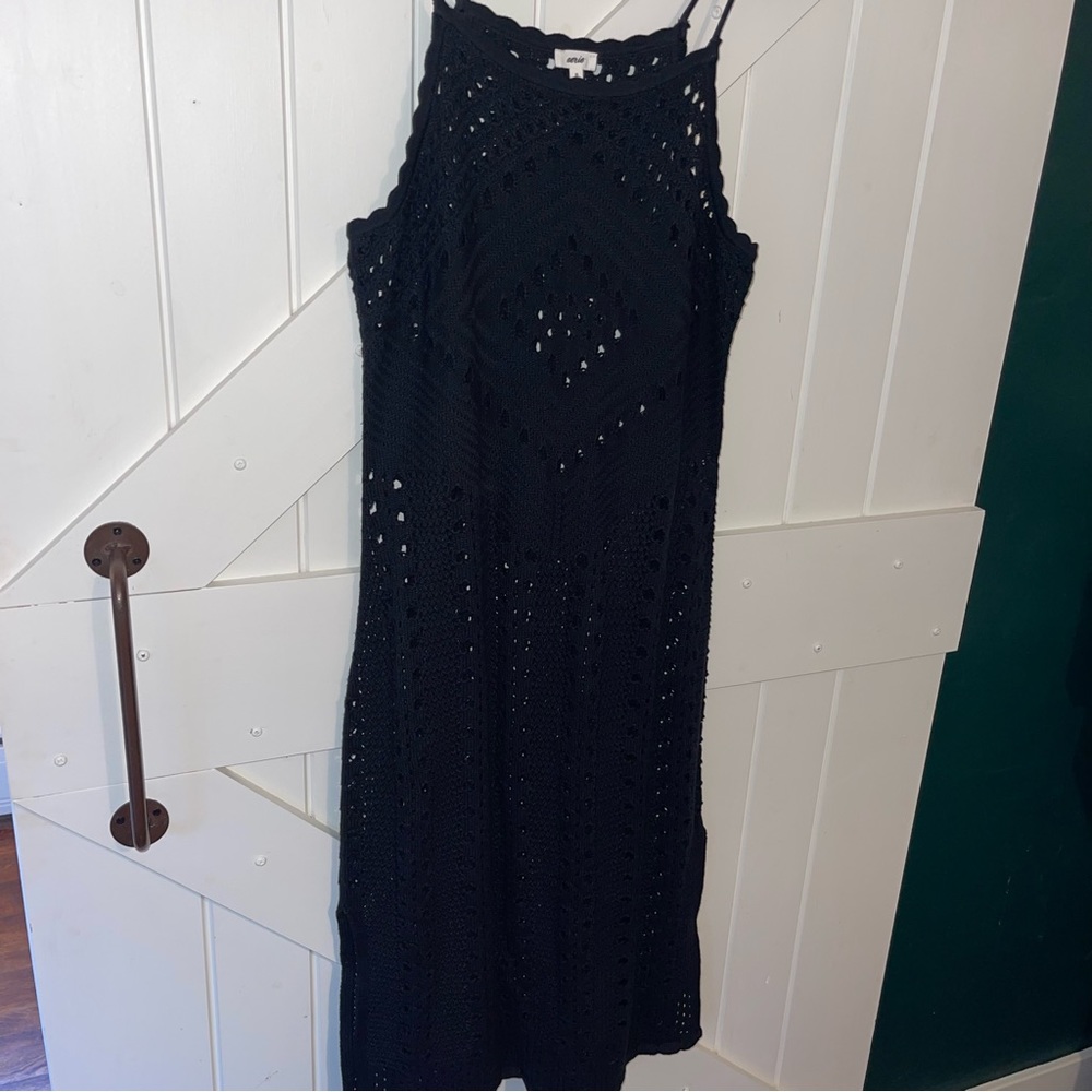 NWOT Aerie Crochet Halter Midi Dress - Picture 7 of 12